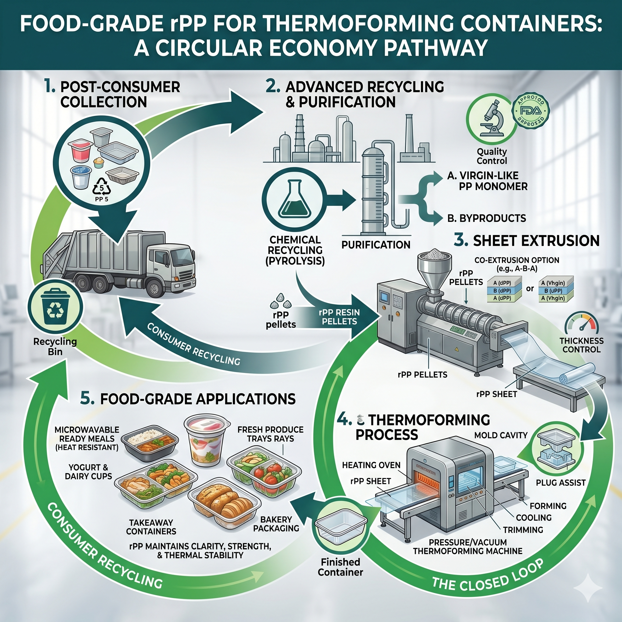 Thermoformed food container sample